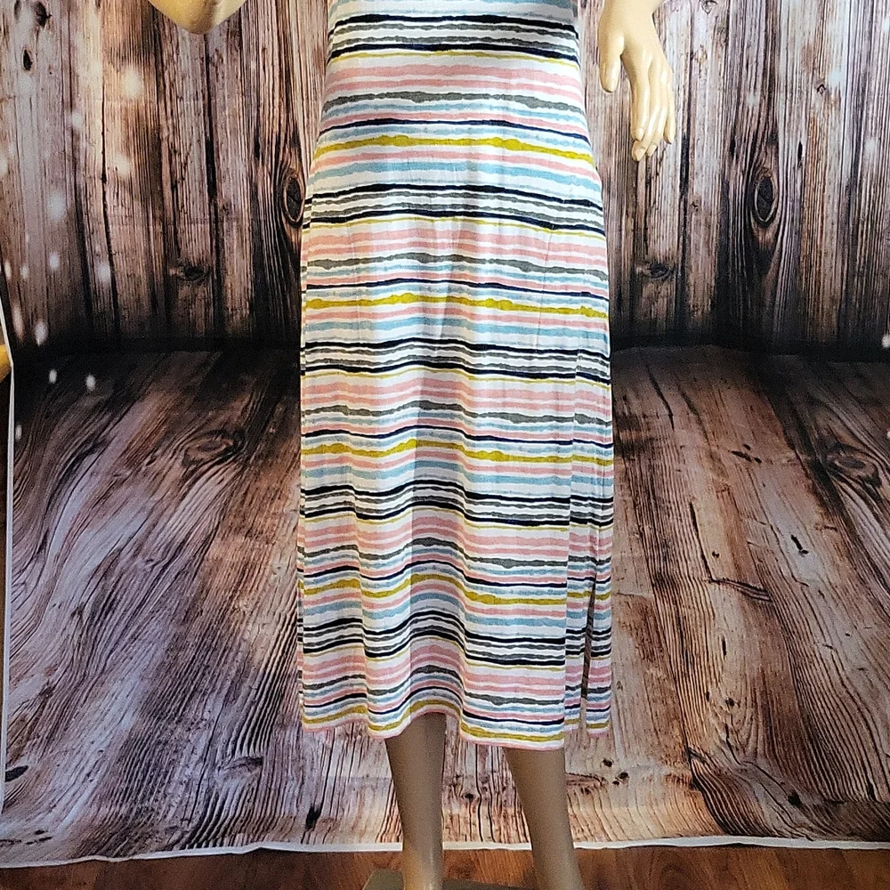 NWOT T By Talbots Women's Short-Sleeve Striped Dress Size S_2
